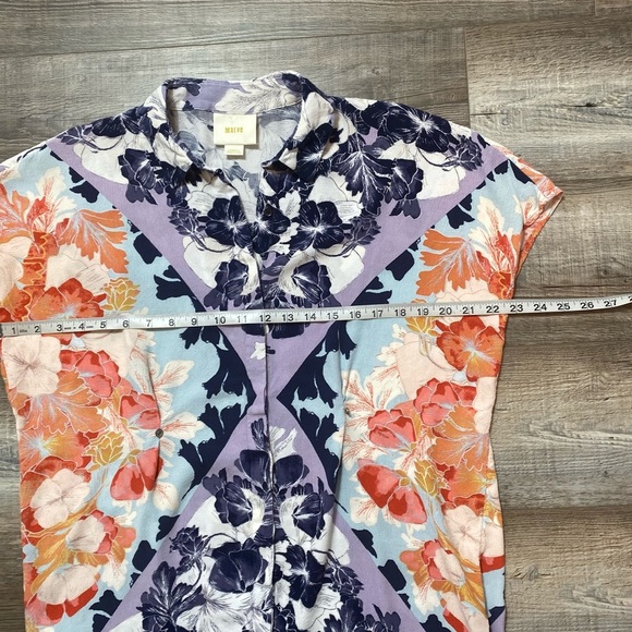 Maeve multicolor floral collared batwing tunic top - Picture 6 of 6